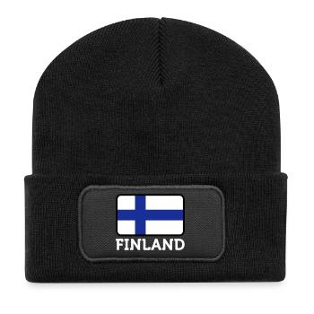 Drapeau national de la Finlande - Beanie recyclé à patch - noir - Devant