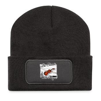 Be classic with Music - Recycled Patch Beanie - dark grey - Front