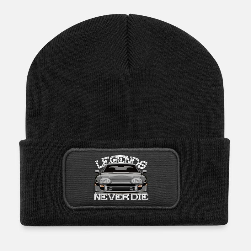 Supra MKIV legends never die - Recycelte Patch Beanie - Schwarz
