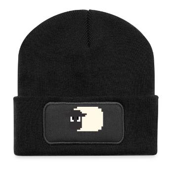 8 bit sheep - Recycled Patch Beanie - black - Front