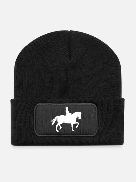 Equitation Equitation équestre Equestre sport équestre - Beanie recyclé à patch - noir