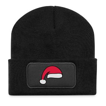 weihnachtsmuetze_1__f3 - Beanie recyclé à patch - noir - Devant