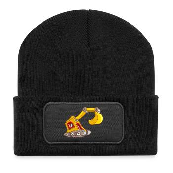 Baggerlader - Recycelte Patch Beanie - Schwarz - Vorne