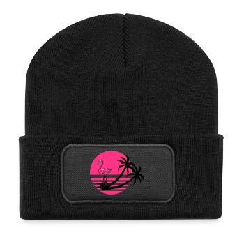 flamingo_island - Recycled Patch Beanie - black - Front