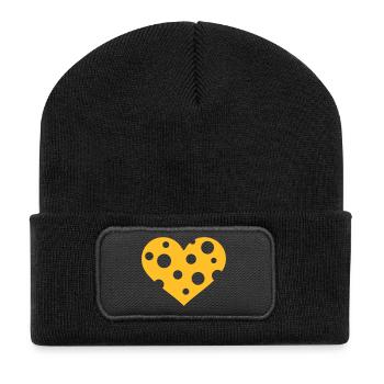 Fromage - Beanie recyclé à patch - noir - Devant