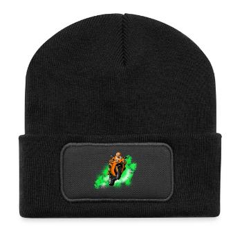 moto - Beanie recyclé à patch - noir - Devant