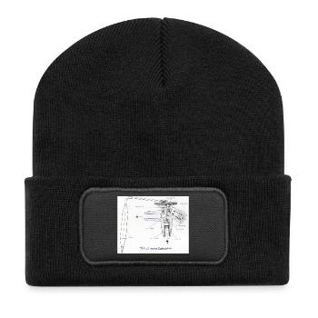 TEVi - Recycelte Patch Beanie - Schwarz - Vorne