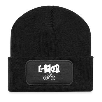 E-BIKER E Bike - Recycled Patch Beanie - black - Front