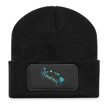 Hawaii - Recycelte Patch Beanie - Schwarz - Vorne