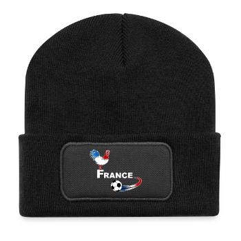 football france 08 - Beanie recyclé à patch - noir - Devant
