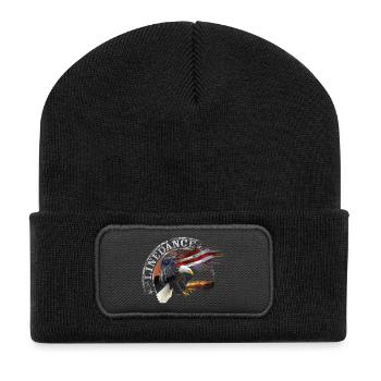 kl_linedance32 - Recycelte Patch Beanie - Schwarz - Vorne