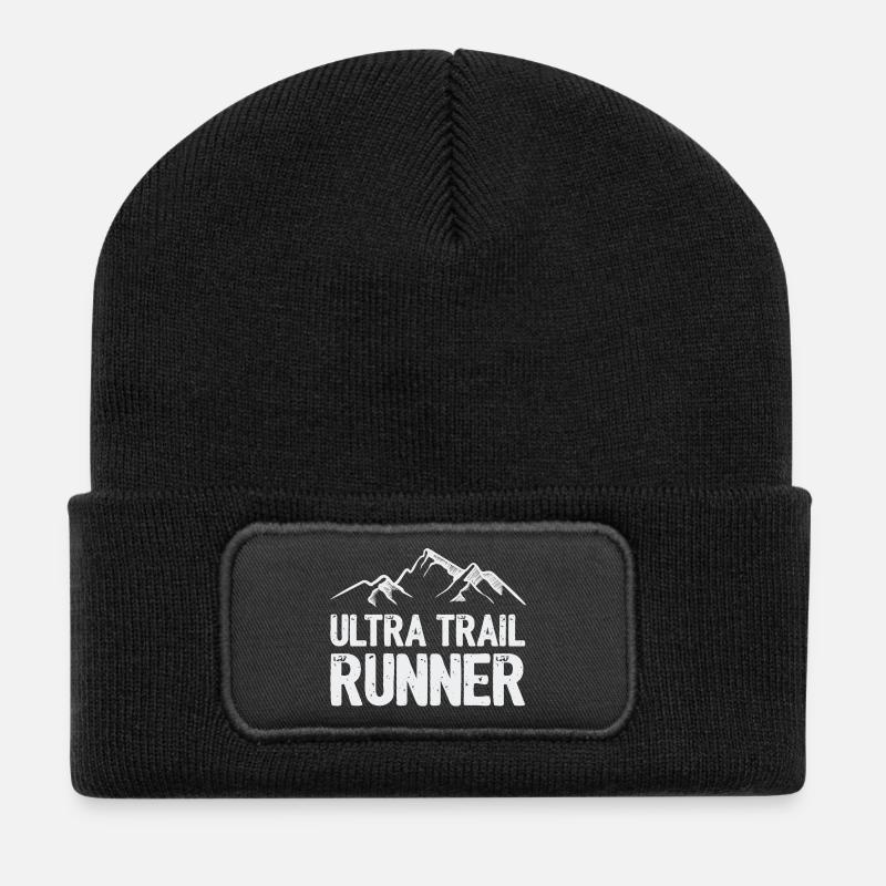 Ultra Trail Runner - Recycelte Patch Beanie - Schwarz