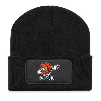 Dab dabbing basketball ball﻿ - Recycled Patch Beanie - black - Front