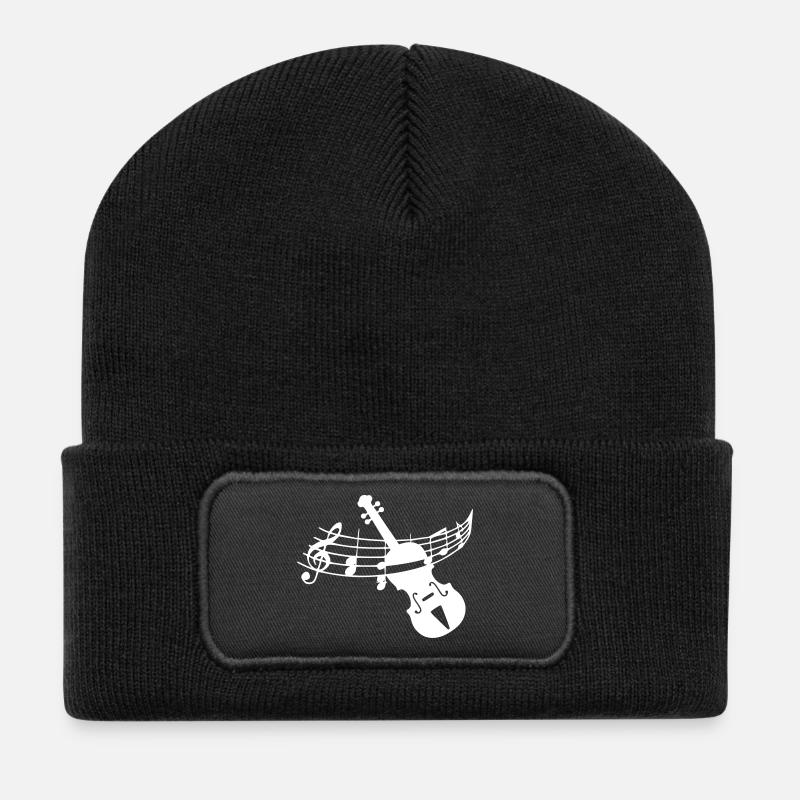 Violon violon - Beanie recyclé à patch - noir