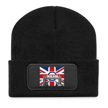 England Flag Tower Bridge - Recycled Patch Beanie - black - Front