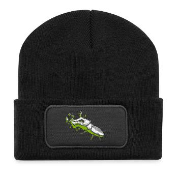 cerf-volant vert - Beanie recyclé à patch - noir - Devant