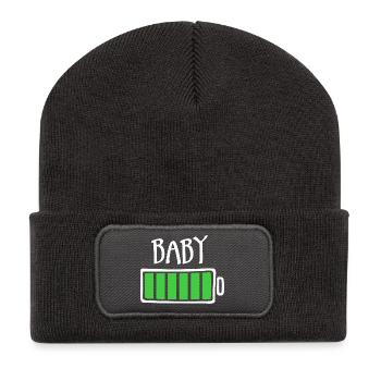 Out of Batteries - Baby (dark) - Recycled Patch Beanie - dark grey - Front