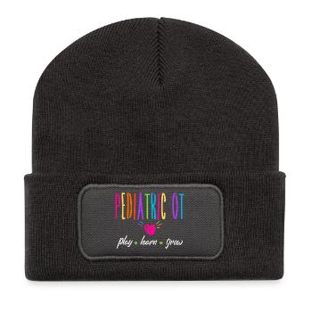 Ergotherapie - Recycelte Patch Beanie - Dunkelgrau - Vorne