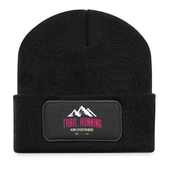 Trail Running – Courez partout - Beanie recyclé à patch - noir - Devant