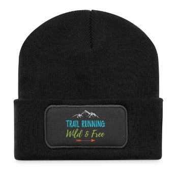 Trail Running – Wild and Free - Recycled Patch Beanie - black - Front