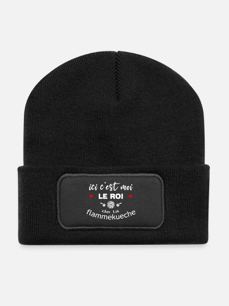 Voici Moi Le Roi de la Flammekueche - Beanie recyclé à patch - noir