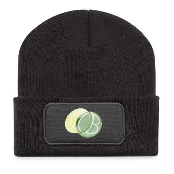 The Green Dot - Recycelte Patch Beanie - Dunkelgrau - Vorne