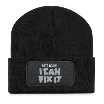 Lustige Vater Duct tape Don't worry! I can fix it - Recycelte Patch Beanie - Schwarz - Vorne