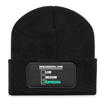Horoscope Statement Zodiac Sign Heaven Capricorn - Recycled Patch Beanie - black - Front