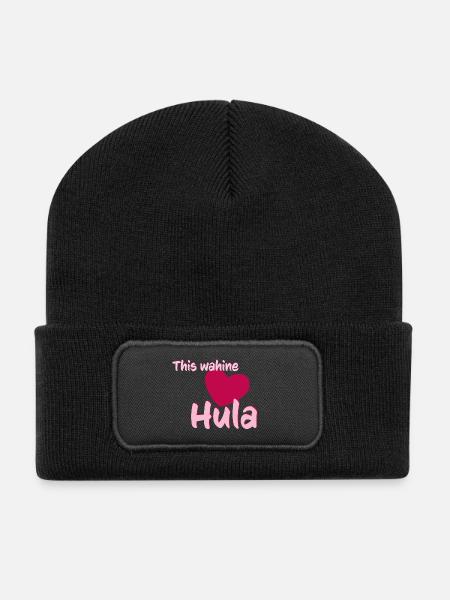 Wahine loves Hula - Recycled Patch Beanie - black