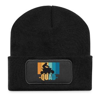 Quad Quad Driver Offroad Motorsport Cadeau - Beanie recyclé à patch - noir - Devant