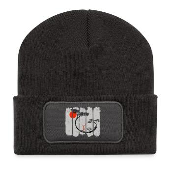 Shika - Beanie recyclé à patch - charbon - Devant