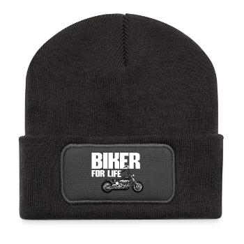 Biker For Life - Recycled Patch Beanie - dark grey - Front