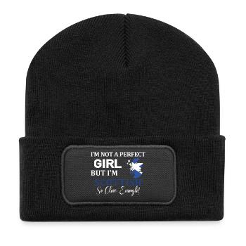 Im not a perfect girl but Im Scottish - Recycled Patch Beanie - black - Front