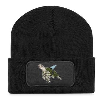 Turtle Shark Fin - Recycled Patch Beanie - black - Front