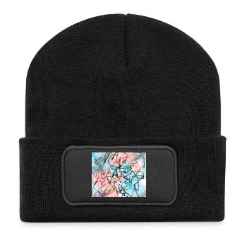 Crazysplash - Recycelte Patch Beanie - Schwarz - Vorne