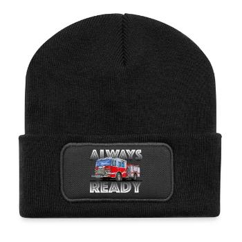 The fire brigade, your friend and helper - Recycled Patch Beanie - black - Front