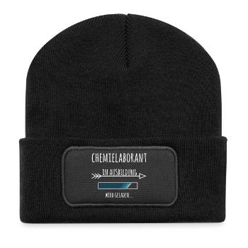 Chemielaborant Ausbildung Beruf Geschenk - Recycelte Patch Beanie - Schwarz - Vorne
