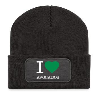 I LOVE AVOCADOS Avokados - Recycled Patch Beanie - dark grey - Front