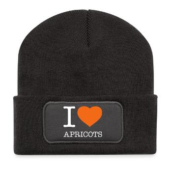 I LOVE APRICOTS Aprikosen - Recycled Patch Beanie - dark grey - Front