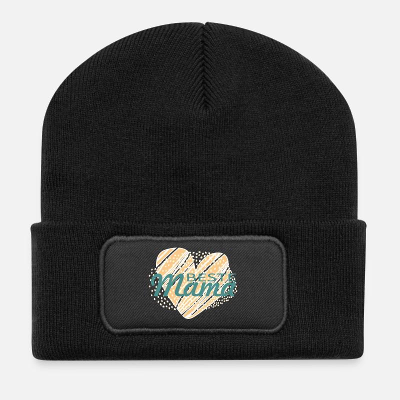BesteMama - Recycelte Patch Beanie - Schwarz