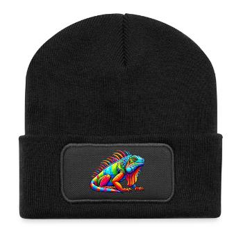 Iguana - Recycled Patch Beanie - black - Front