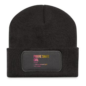 Patinage artistique - Beanie recyclé à patch - charbon - Devant
