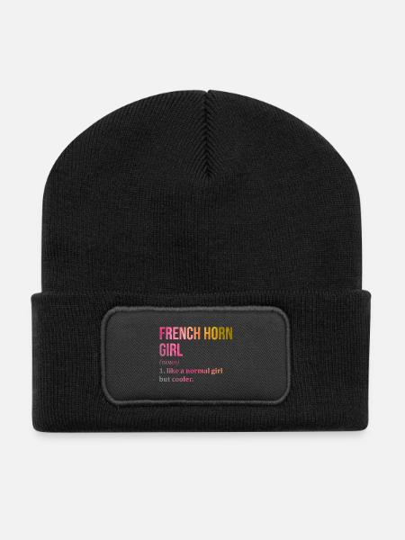 Waldhorn Französisches Horn Französisches Horn - Recycelte Patch Beanie - Schwarz