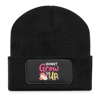 Donuts Donut-Liebhaber - Recycelte Patch Beanie - Schwarz - Vorne