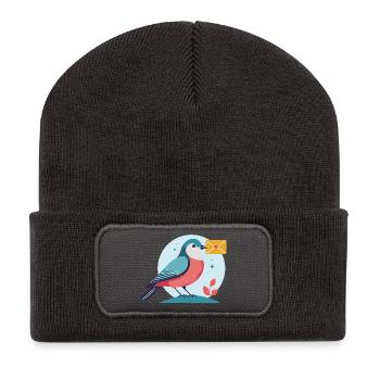 Brief für Sie - Recycelte Patch Beanie - Dunkelgrau - Vorne