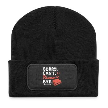 Piano Pianist - Recycelte Patch Beanie - Schwarz - Vorne