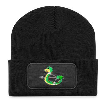 Snake Archer Bow - Recycled Patch Beanie - black - Front
