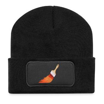 Pinceaux de peintre - Beanie recyclé à patch - noir - Devant