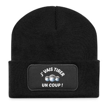 boules de pétanque, pétanque, bouliste - Beanie recyclé à patch - noir - Devant