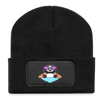 Panda Clouds - Recycled Patch Beanie - black - Front